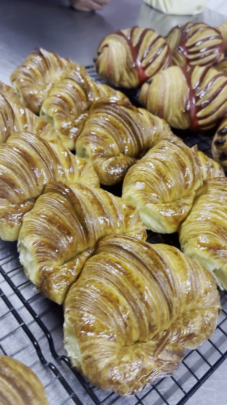 Croissants con y sin chocolate